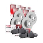 Protex Ultra Front & Rear Disc Rotors + Ceramic Brake Pads