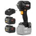 JCB Professional 18V Impact Wrench 1/2in + Fast Charger & 2 x Li-Ion Batterries