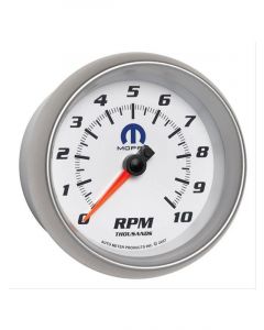 Auto Meter 3-3/8" In-Dash Tachometer, 0-10,000 RPM, White, Mopar