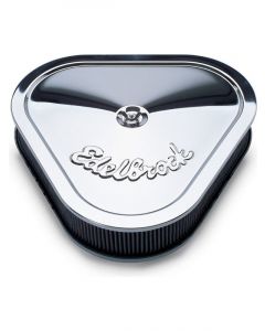 Edelbrock Air Filter Assembly Pro-Flo Triangular Steel Chrome 2.50" Filter