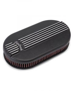 Edelbrock Air Cleaner Assembly Classic Small Oval Black Logo 3.900"