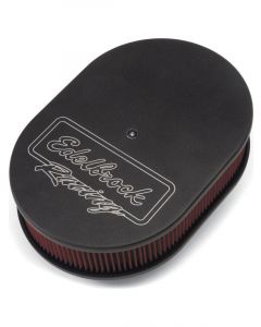 Edelbrock Air Cleaner Assembly Victor Oval Black Logo 3.75" Overall