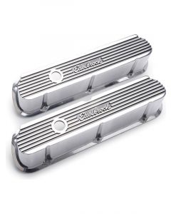 Edelbrock Valve Covers Elite Ii Tall Cast Polished Logo Ford 289 302 351W