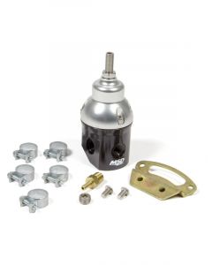 MSD Fuel Pressure Regulator Boost 15-90 PSI Inline Return Black/Clear