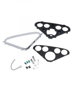 Auto Meter Gauge Panel Tri-5 Plastic Black One 3 3/8" Hole 2 1/16" Holes …