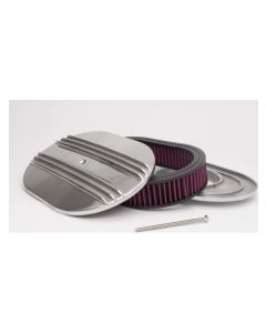 RPC 12" X 2" Finned, Oval Air Cleaner, Nostalgic, Polished Top & Base W…