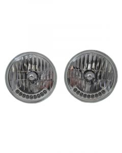 RPC 7" H4 Headlight, Assembly, With 9, Amber Led Turn Sigle