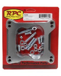 RPC Alloy Carb Adapter, With Studs & Gaskets, Square Bore To Spread, Bo…