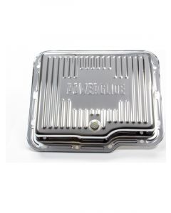 RPC Chrome Steel Chev, Powerglide Transmission Pan, Finned, Drain Plug,…
