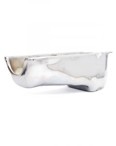 RPC Chrome Steel Stock Oil Pan, Fits 1955-79 S/B, Chev 283-400, Dipstic…