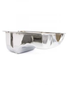 RPC Chrome Steel Stock Oil Pan, Fits 1965-87 S/B, Ford 260-289-302, Fro…