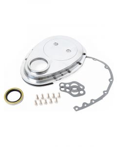RPC Polished Alloy Timing, Chain Cover, Suit S/B, Chev 283 - 350, w/Gas…