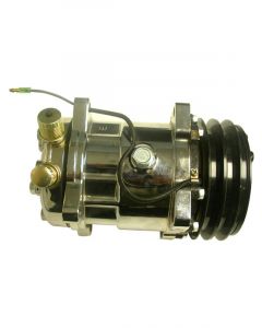 RPC Sanden #508, 12V, Compressor, V-Belt Style, Chrome Finish