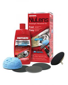 Mothers Headlight Polishing Kit Powerball 4 Lights Compound Buff