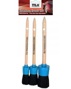 MLH Detailing Interior Wooden Brush 3 Pack