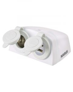 Narva Heavy-Duty Surface Mount Accessory/Dual Usb Sockets