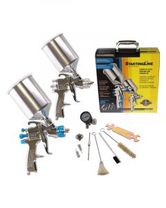 Devilbiss Paint Gun, Gravity, 1.3Mm,1.5Mm,1.8Mm Nozzles, Nickel Plated
