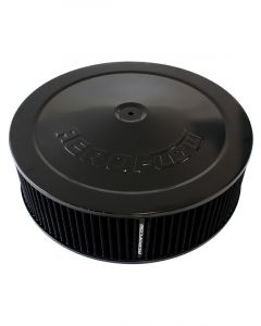 Aeroflow 14" X 4" Air Cleaner Assy 7-5/16" Flatbase Black Cotton