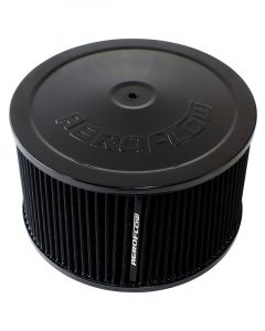 Aeroflow 9" X 5" Air Cleaner Assembly 7-5/16" Neck, Black Lid Cotâ€¦