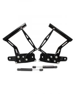 Aeroflow Billet Bonnet Hinge Kit Black Lc - Lj - Holden Torana