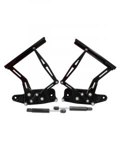 Aeroflow Billet Bonnet Hinge Kit Black Holden Hk - Ht - Hg