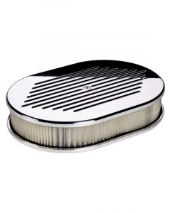 Billet Specialties Milled A/Cleaner Small Oval Ca Polished 11-7/8Lx8-3/