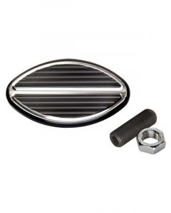 Billet Specialties Billet Brake Pad Ovalshape Blk Universal Mount
