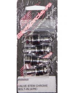Billet Specialties Bolt-In Chrome Valve Stems Pack Of 4 - Small Diamet
