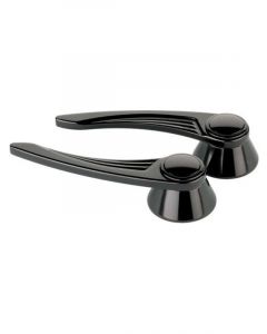 Billet Specialties Ball Milled Door Handles Gm/Fo Black 49Up 1/2 Rou