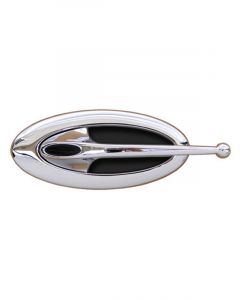 Clayton Machine Works Door Handles Elliptical Chrome Ball End W/Inserts (EL502)