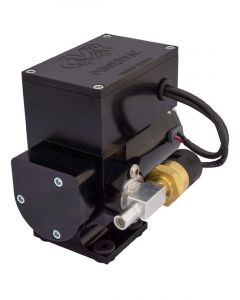 CVR Vacuum Pump Electric Regulated 12V Aluminum Black Anodize