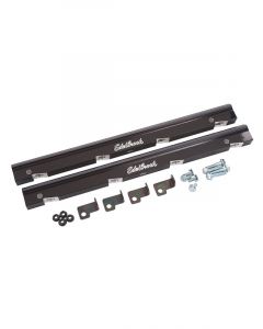 Edelbrock Fuel Rails Aluminum Black Anodized Holden Pair