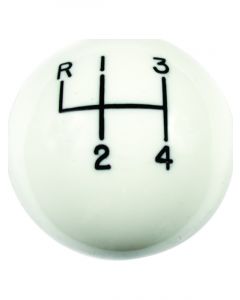Hurst Shifter Knob Classic 3/8-16 in Thread Composite White 4 Speed U
