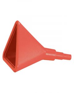 Jaz Funnel - Triangular - 14 OD x 17 in Long - Plastic - Red - Each