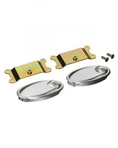 Lokar Oval Billet Interior Door Handles Pair Satin