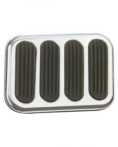 Lokar Xl Chrome Brake Pad W/Rubber