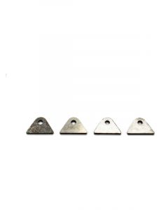 Meziere Flat Tabs, 1/4" Hole, Qty 4 5/8" Height, Straight