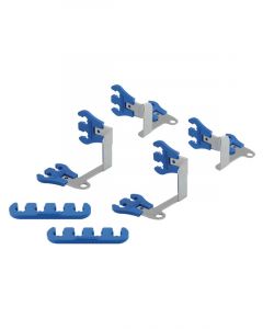 Moroso Spark Plug Uni Looms Holders Show Car Kit Blue 7-9Mm Leads