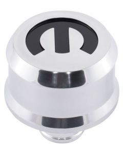 Proform Mopar Polish Slant Edge Alumin Breather Cap Raise Blk Emblem