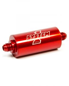 System One Med Inline Billet Fuel Filter -8An Ends 6"Long, 2"Od, 3