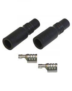 MSD Spark Plug Boot Kit Replacement Black Boot And Terminal Straight Pair