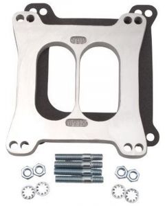 Edelbrock Carburettor Spacer Aluminum .500" Thick Divided-Wall Square Bore