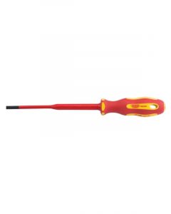 Draper Tools Ergo Plus Slimline Plain Slot VDE Screwdriver 3.5mm X 100mm