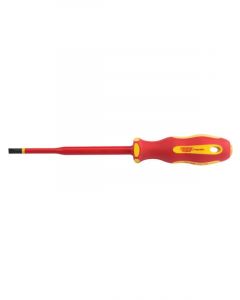 Draper Tools Ergo Plus Slimline Plain Slot VDE Screwdriver 5.5mm X 125mm