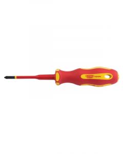 Draper Tools Ergo Plus Slimline PZ Type VDE Screwdriver No:1 X 80mm