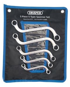 Draper Tools S Type Obstruction Ring Spanner Set 5 Piece