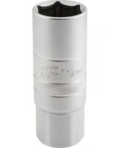 Draper Tools 1/2 Sq Dr 12mm Thread 6Pt Chrome Spark Plug 18mm Socket
