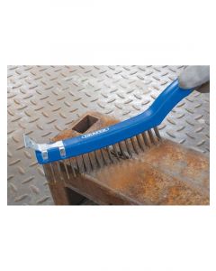 Draper Tools Wire Scratch Brush With Scraper 3 Row