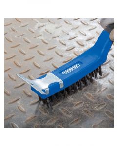 Draper Tools Wire Scratch Brush With Scraper 285mm