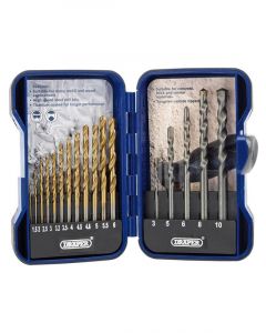 Draper Tools Metric Combined Hss And Masonry Drill Bit Set 17 Piece